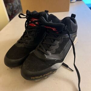 Rawlings Black and Gray baseball Cleats size 7.5